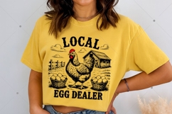Local Egg Dealer SVG PNG, Retro Funny Chicken Shirt SVG Product Image 3