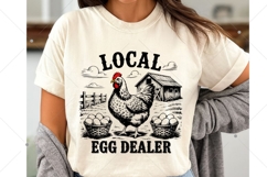 Local Egg Dealer SVG PNG, Retro Funny Chicken Shirt SVG Product Image 7