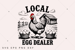Local Egg Dealer SVG PNG, Retro Funny Chicken Shirt SVG Product Image 1