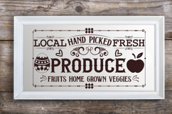 Local hand picked fresh produce SVG, Farmhouse Home Sign Product Image 1