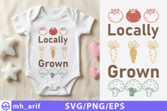 Baby &amp; Kids Vegetable Funny SVG PNG Design Product Image 1