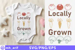 Baby & Kids Vegetable Funny SVG PNG Design Product Image 1