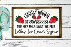 Locally Grown Strawberries SVG, Farmhouse Sign SVG Design Product Image 3