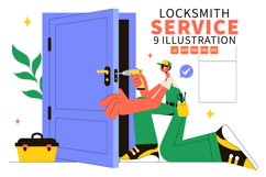 9 Locksmith Service Illustration Product Image 1