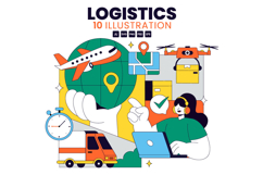 10 Logistics Vector Illustration Product Image 1
