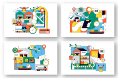 10 Logistics Vector Illustration Product Image 3
