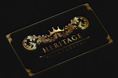 Gold crown badge vintage flourish classic ornaments Product Image 4