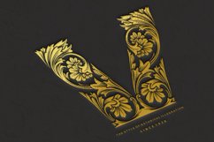luxury botanical lettering vintage ornate Product Image 4