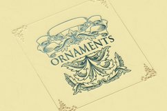 Elegant flourish banner ornament with ribbon vintage Product Image 4