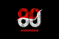 Logo HUT RI 2025 polygonal style graphic Product Image 1