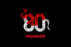 Logo HUT RI 2025 polygonal style isolated Product Image 1