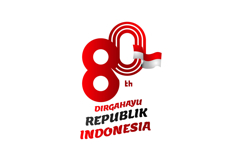 Logo Hut RI 80th indonesia independence day template design Product Image 1