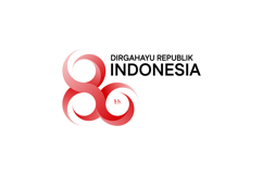 Logo HUT RI 80th indonesia independence day template isolate Product Image 1