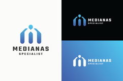 Mediana - Abstract Human Figure M Letter Logo Product Image 3