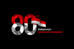 Logo Polygonal Hut RI 80th Indonesia Design Product Image 1
