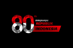 Logo Polygonal Hut RI 80th Indonesia Graphic Product Image 2
