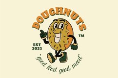 Retro doughnut mascot logo Product Image 1