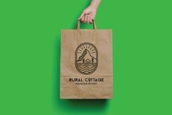 Cottage House and Mountain in Line Style Logo Design Product Image 4