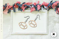 American Football Laser Cut File | Patriotic Earrings Product Image 3
