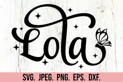 Lola SVG - Mothers Day Gift Design - Loved Lola Era SVG Product Image 5