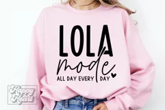 Lola Mode SVG - Mothers Day Shirt - Blessed Lola Era Design Product Image 4
