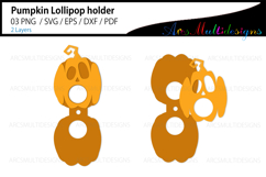 Pumpkin Lollipop Holder Template Product Image 2