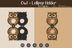 Owl Lollipop Holder SVG Template Product Image 2