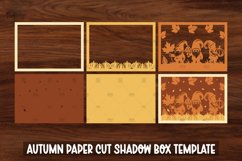 Autumn Gnome Paper Cut Shadow Box, Autumn Paper Cut Product Image 2