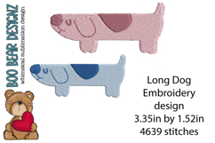 Dachshund Dog Embroidery design Product Image 1