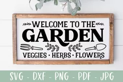 Welcome To The Garden SVG | Garden Sign SVG Product Image 1
