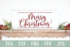 Merry Christmas - Modern Christmas Farmhouse Sign SVG Product Image 3