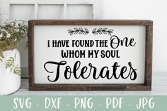 Funny Relationship SVG - The One Whom My Soul Tolerates Product Image 1