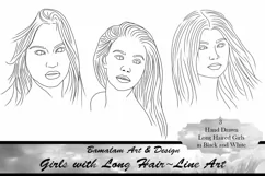 Glamorous Women Line Art Product Image 1