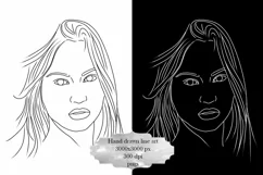 Glamorous Women Line Art Product Image 2
