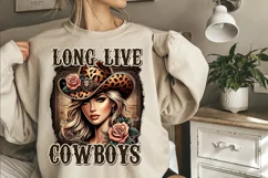 Long Live The Cowgirl Sublimation PNG Product Image 1