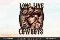 Long Live The Cowgirl Sublimation PNG Product Image 2
