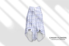 Canary Flora Millefleur Digital Paper | Vintage Floral Print Product Image 5