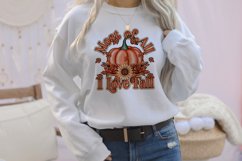 I love fall - retro pumpkin sublimation design Product Image 2