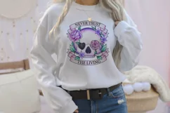 Never Trust the Living sublimation file - creepy cute png Product Image 3