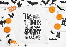 Thick Thighs And Spooky Vibes SVG, Halloween SVG, Spooky SVG Product Image 2
