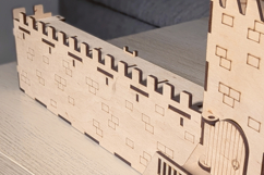 Long Wall of the Castle dollhouse - laser cut file Product Image 9
