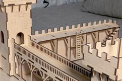 Long Wall of the Castle dollhouse - laser cut file Product Image 10