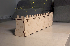 Long Wall of the Castle dollhouse - laser cut file Product Image 2