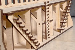Long Wall of the Castle dollhouse - laser cut file Product Image 6