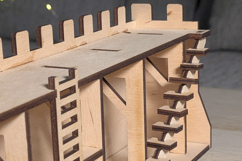 Long Wall of the Castle dollhouse - laser cut file Product Image 4