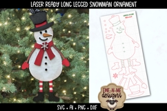 Long Legged Snowman Ornament | Laser Ready SVG Product Image 2