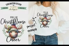 Full Of Christ Moose Cheer | PNG Design for Sublimation, DTF Product Image 2