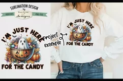 I'm Just Here For The Candy | Trick or Treat Bag PNG Design Product Image 2