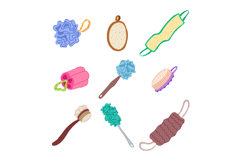 loofah shower set cartoon Product Image 1