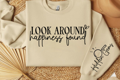 Look around happiness found Sleeve SVG Design Product Image 3